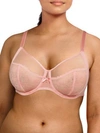 Chantelle Revele Moi Perfect Fit Underwire Bra In Tropical Pink