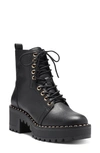 Vince Camuto Women's Mecale Lug Sole Combat Booties Women's Shoes In Black Leather