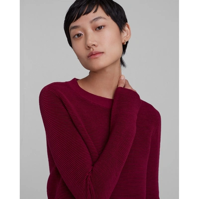 Club Monaco Ottoman Crew Sweater In Cherry