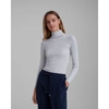 Club Monaco Julie Ribbed Turtleneck In Heather Grey