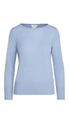 Club Monaco Cerulean Blue Essential Cashmere Crewneck Sweater In Size Xs