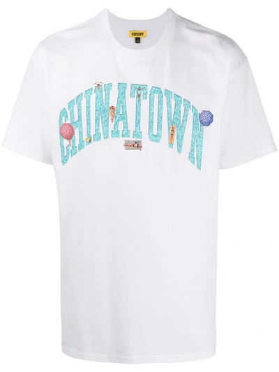 Chinatown Market Poolside-print Cotton T-shirt In White