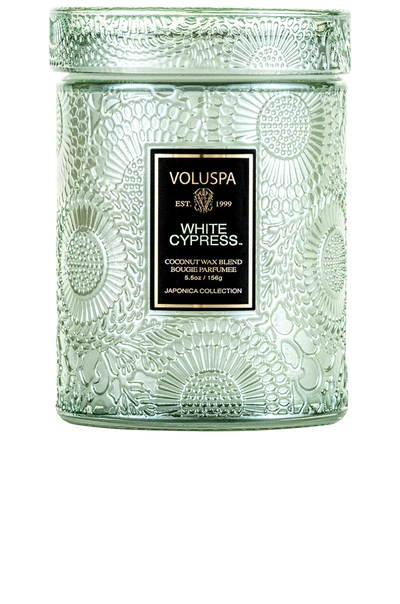 Voluspa White Cypress Mini Jar Candle