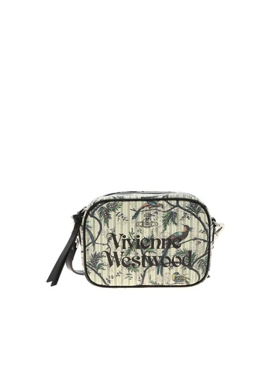 Vivienne Westwood Anna Camera Bag Bird Of Paradise Print In Green