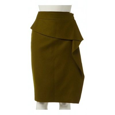 Pre-owned Gucci Wool Mid-length Skirt In Green