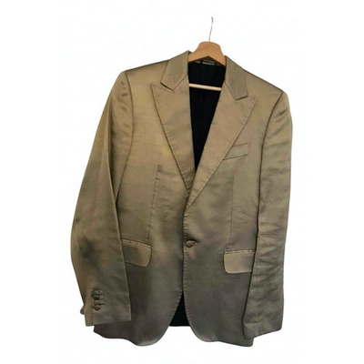 Pre-owned Fendi Silk Jacket In Gold