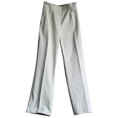 Pre-owned Brioni Straight Trousers In Beige