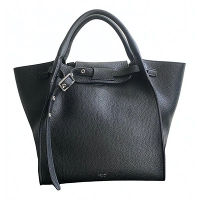 Pre-owned Celine Big Bag Leather Handbag In Black