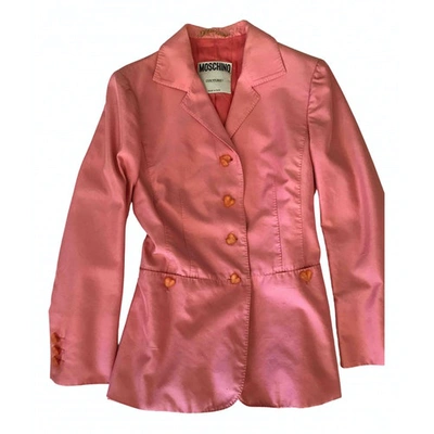 Pre-owned Moschino Silk Blazer In Pink