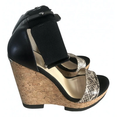 Pre-owned Jimmy Choo Leather Sandals In Black