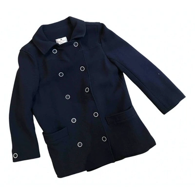 Pre-owned Courrèges Wool Jacket In Navy