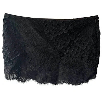 Pre-owned Vanessa Bruno Silk Mini Skirt In Black