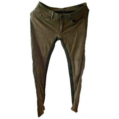 Pre-owned Superfine Slim Jeans In Green