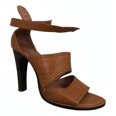 Pre-owned Rodebjer Camel Leather Sandals