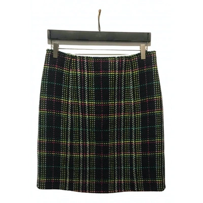 Pre-owned Max Mara Wool Mini Skirt In Multicolour