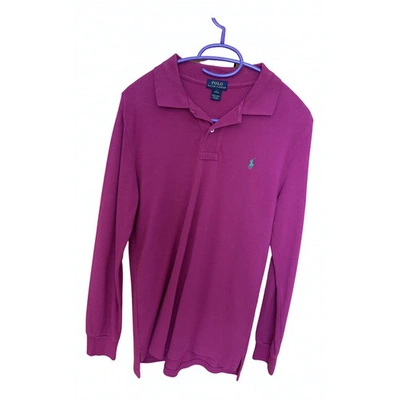 Pre-owned Polo Ralph Lauren Polo Classique Manches Longues Polo Shirt In Purple