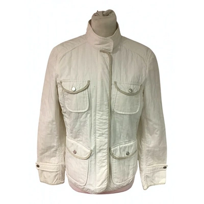 Pre-owned Fay Short Vest In Ecru