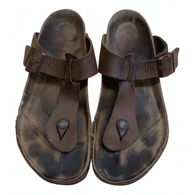 Pre-owned Birkenstock Brown Leather Sandals