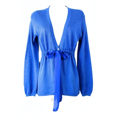 Pre-owned P.a.r.o.s.h Silk Cardigan In Blue