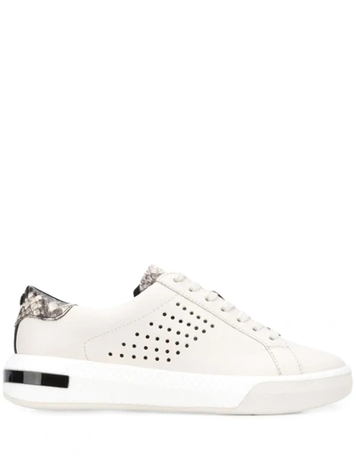 Michael Kors Codie Perforated Trainers In Neutrals