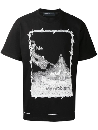 United Standard Sad Music Meme T-shirt In Black
