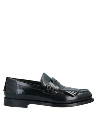 Burberry Loafers In Dark Green