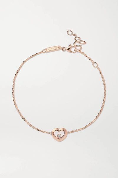 Chopard Happy Diamonds 18-karat Rose Gold Diamond Bracelet