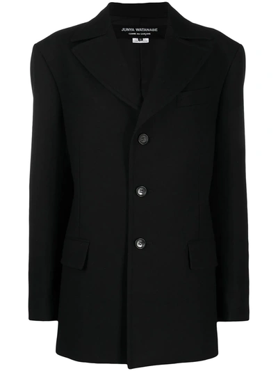 Junya Watanabe Long-sleeved Structured Shoulders Jacket In Black