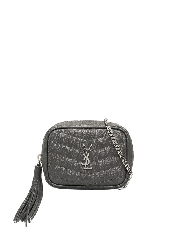 Saint Laurent Baby Lou Quilted Bag In Grey Modesens