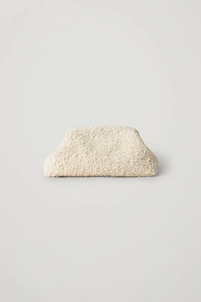 Cos Teddy Fleece Clutch In White ModeSens
