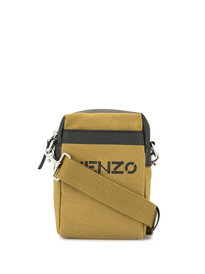 Kenzo Small Logo Crossbody Bag In Brown