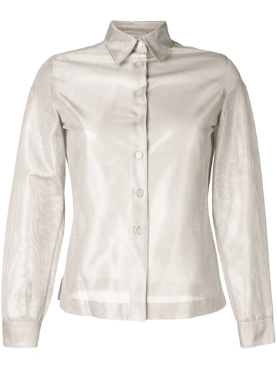 Pre-owned Chanel 1999 Metallic Shirt In Silver