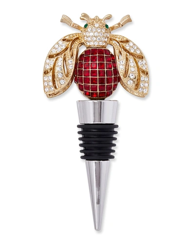 Joanna Buchanan Sparkle Bee Wine Stopper In Red