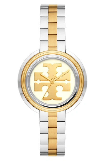 Tory Burch Miller Uhr, Zweifarbiger Edelstahl/gold/ivory, 36 Mm
