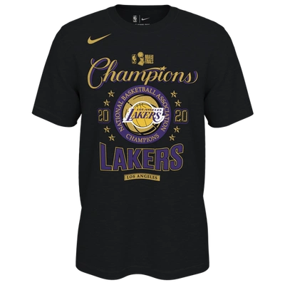 Nike Los Angeles Lakers Champions  Nba Locker Room T-shirt In Black