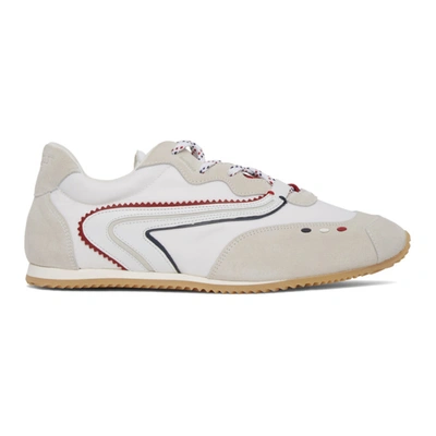 Moncler Genius 2 Moncler 1952 Leather-trimmed Canvas And Suede Sneakers In White