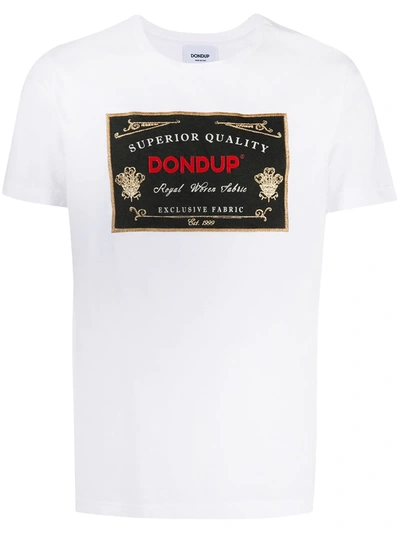 Dondup Embroidered Logo Patch T-shirt In White