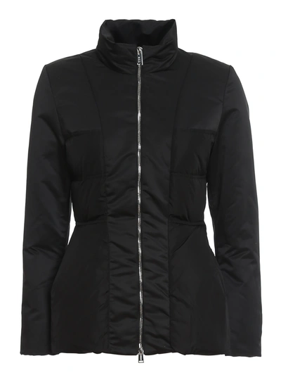 Add Tech Fabric Slim-fit Puffer Jacket In Black
