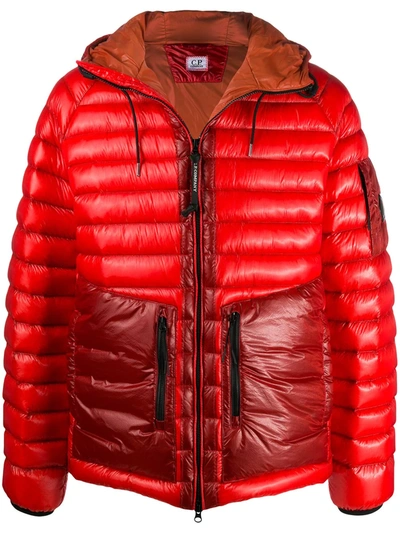 C.p. Company D.d. Shell Puffer Jacket In Red In Orange