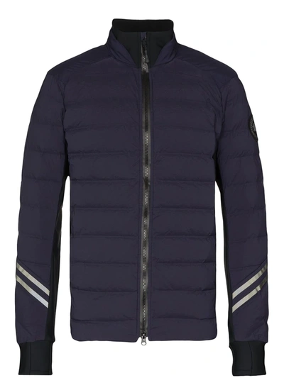 Canada Goose Padded Jacket With Stripe Sleeves In Blue