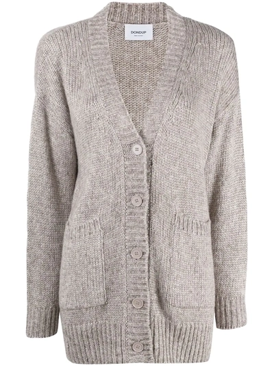 Dondup Dropped Shoulder Cardigan In Neutrals