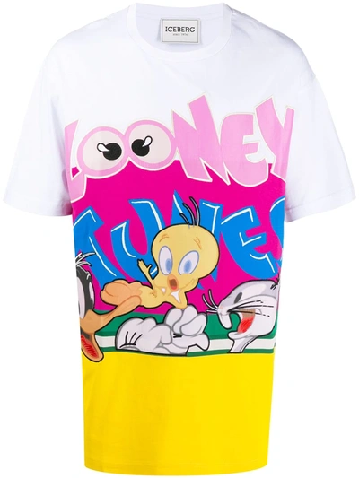 Iceberg Looney Tunes Print T-shirt In White