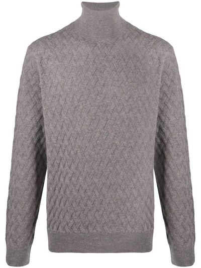 Ballantyne Interwoven Knit Jumper In Neutrals