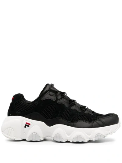 Fila Chunky Rubber Sole Trainers In Black