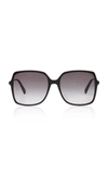 Gucci Gg Marmont Acetate Frame D-frame Sungalsses In Black