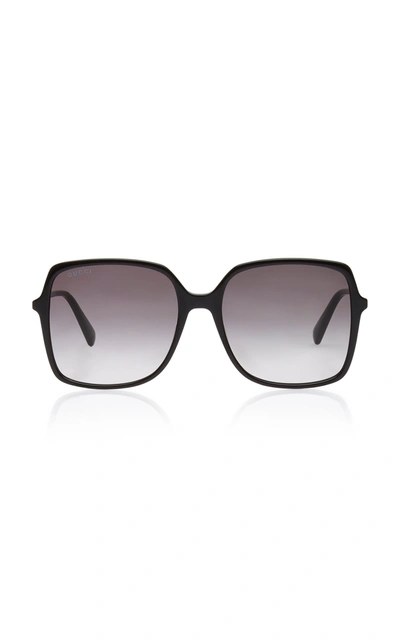 Gucci Gg Marmont Acetate Frame D-frame Sungalsses In Black