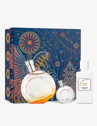 Pre-owned Hermes Eau Des Merveilles Gift Set 50ml