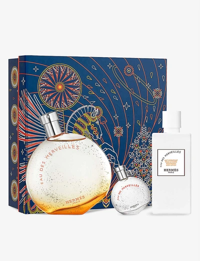 Pre-owned Hermes Eau Des Merveilles Gift Set 100ml