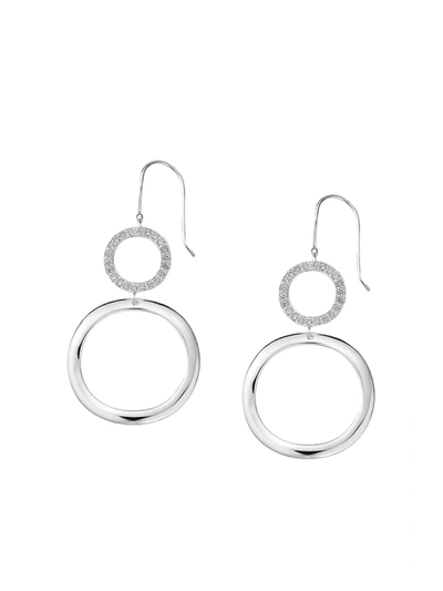 Ippolita Medium Open Snowman Earrings In Sterling Silver With Diamonds