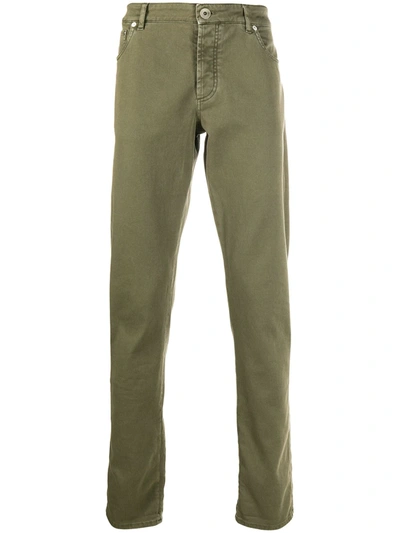 Brunello Cucinelli Classic Straight-leg Jeans In Green